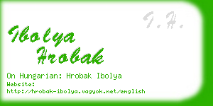 ibolya hrobak business card